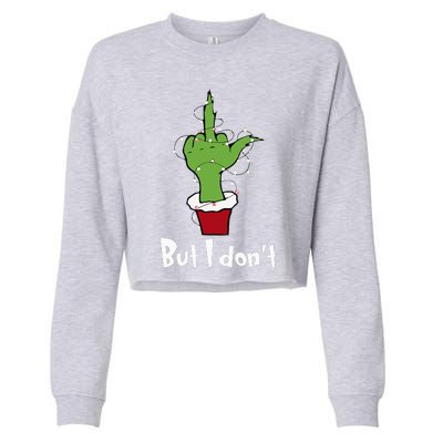 Funny Couple Christmas But I Don't Matching Couples Xmas Cropped Pullover Crew