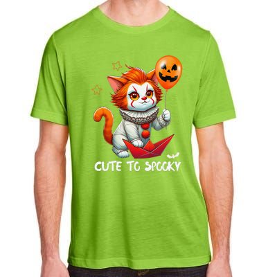 Funny Clown Cute To Spooky Cat Halloween Adult ChromaSoft Performance T-Shirt