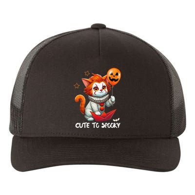 Funny Clown Cute To Spooky Cat Halloween Yupoong Adult 5-Panel Trucker Hat