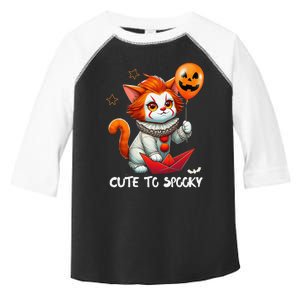 Funny Clown Cute To Spooky Cat Halloween Toddler Fine Jersey T-Shirt