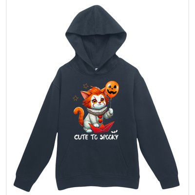 Funny Clown Cute To Spooky Cat Halloween Urban Pullover Hoodie