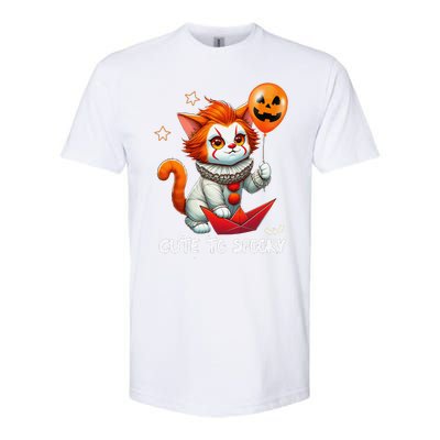 Funny Clown Cute To Spooky Cat Halloween Softstyle CVC T-Shirt