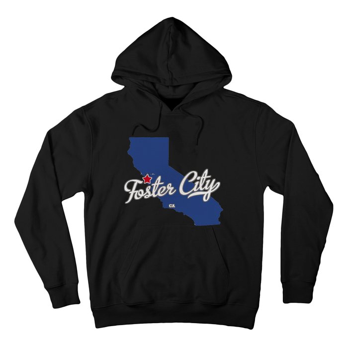 Foster City California CA Map Hoodie