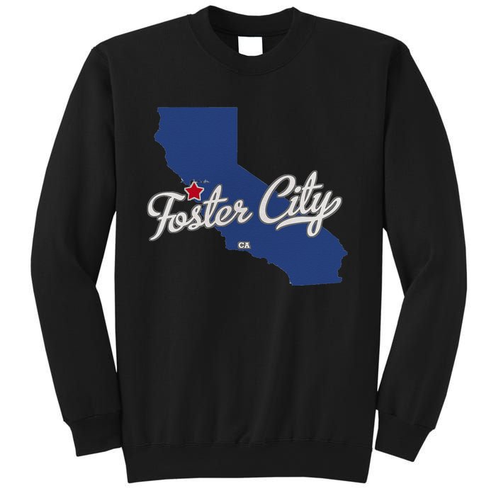 Foster City California CA Map Sweatshirt