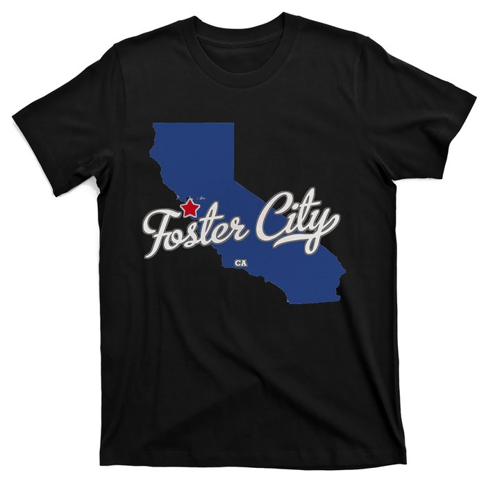 Foster City California CA Map T-Shirt