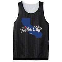 Foster City California CA Map Mesh Reversible Basketball Jersey Tank