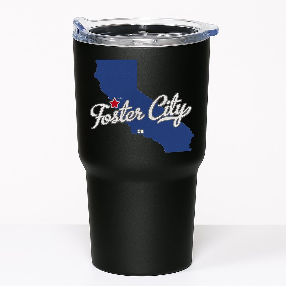 Foster City California CA Map Tumbler