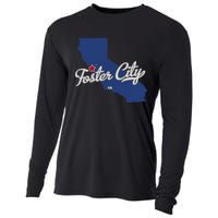 Foster City California CA Map Cooling Performance Long Sleeve Crew