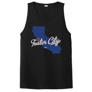 Foster City California CA Map PosiCharge Competitor Tank