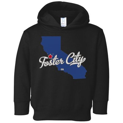 Foster City California CA Map Toddler Hoodie