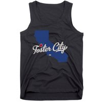 Foster City California CA Map Tank Top