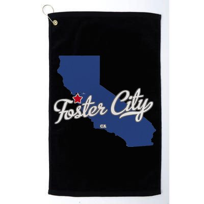 Foster City California CA Map Golf Towel
