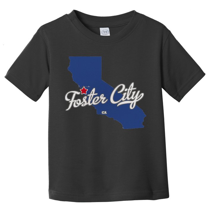 Foster City California CA Map Toddler T-Shirt