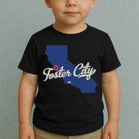 Foster City California CA Map Toddler T-Shirt