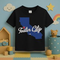 Foster City California CA Map Toddler T-Shirt