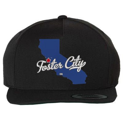 Foster City California CA Map Wool Snapback Cap