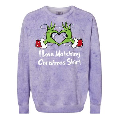 Funny Couple Christmas I Love Matching Christmas Xmas  Colorblast Crewneck Sweatshirt