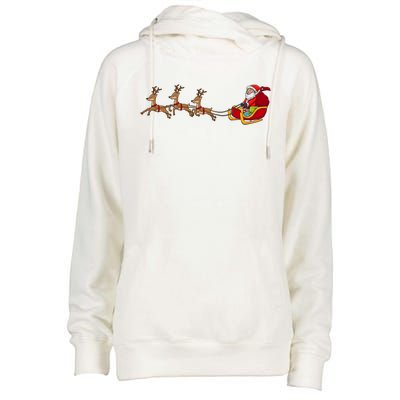 Father Christmas Comes To You At Christmas Gift Womens Funnel Neck Pullover Hood