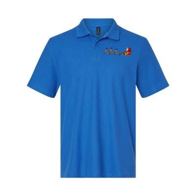 Father Christmas Comes To You At Christmas Gift Softstyle Adult Sport Polo