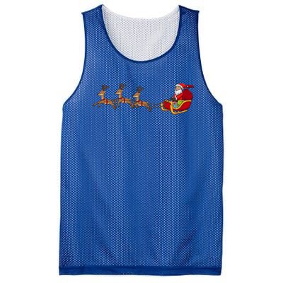 Father Christmas Comes To You At Christmas Gift Mesh Reversible Basketball Jersey Tank