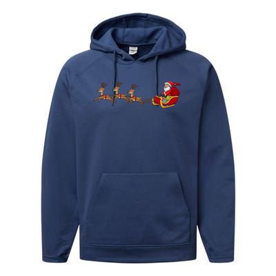 Father Christmas Comes To You At Christmas Gift Performance Fleece Hoodie