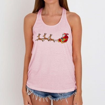 Father Christmas Comes To You At Christmas Gift Women's Knotted Racerback Tank