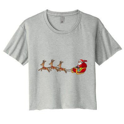 Father Christmas Comes To You At Christmas Gift Women's Crop Top Tee