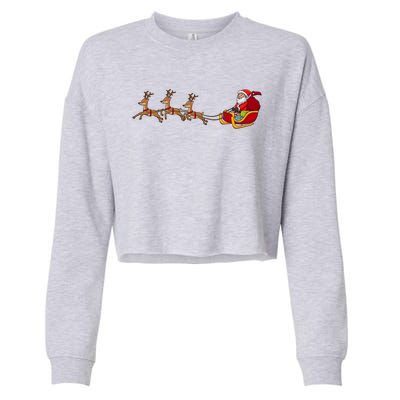 Father Christmas Comes To You At Christmas Gift Cropped Pullover Crew