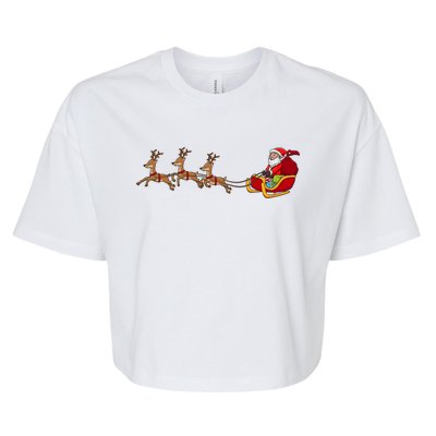 Father Christmas Comes To You At Christmas Gift Bella+Canvas Jersey Crop Tee