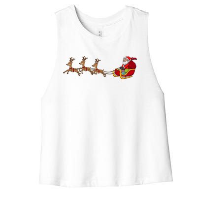 Father Christmas Comes To You At Christmas Gift Women's Racerback Cropped Tank