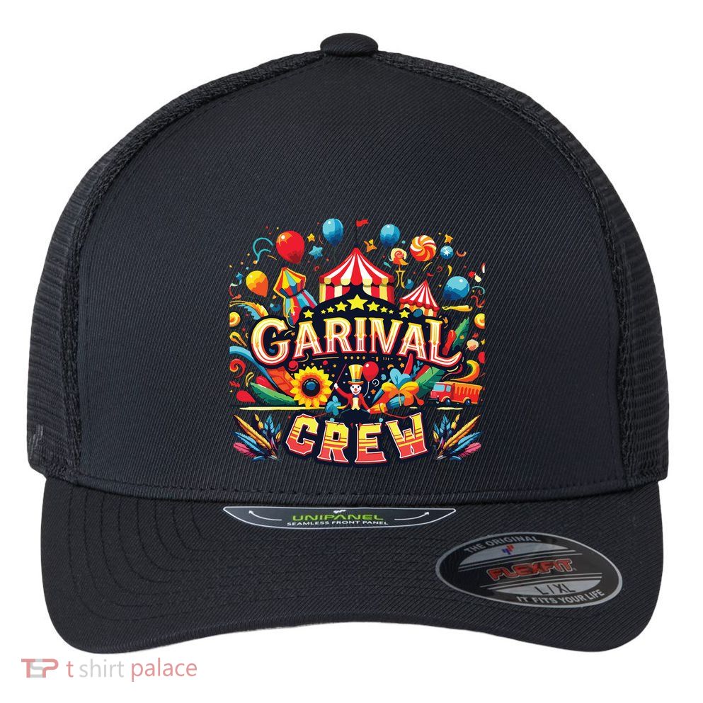 Funny Carnival Crew Circus Party Staff Costume Flexfit Unipanel Trucker Cap