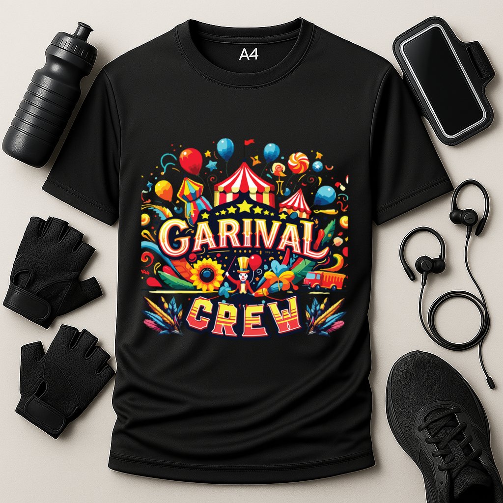 Funny Carnival Crew Circus Party Staff Costume Cooling Performance Crew T-Shirt