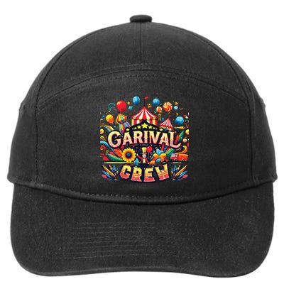 Funny Carnival Crew Circus Party Staff Costume 7-Panel Snapback Hat