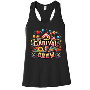 Funny Carnival Crew Circus Party Staff Costume Women's Racerback Tank