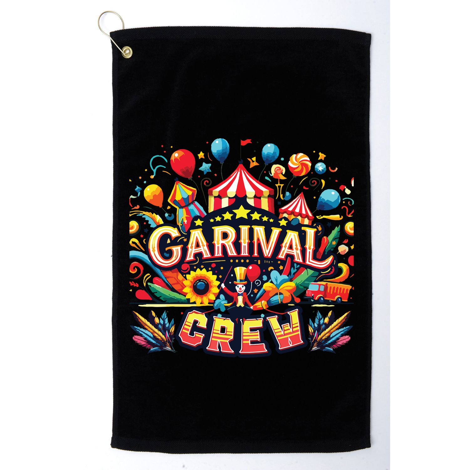 Funny Carnival Crew Circus Party Staff Costume Golf Towel