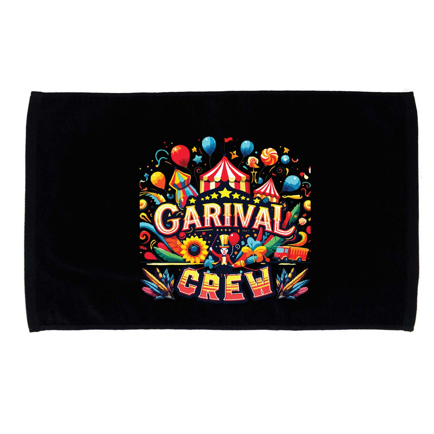 Funny Carnival Crew Circus Party Staff Costume Microfiber Hand Towel