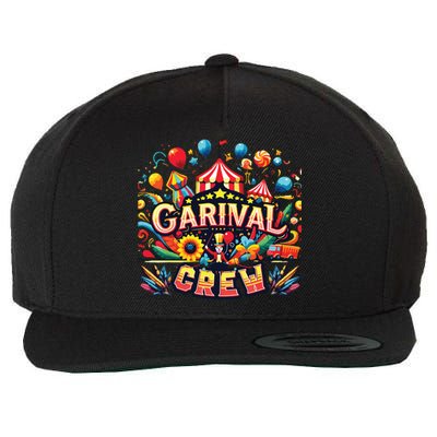 Funny Carnival Crew Circus Party Staff Costume Wool Snapback Cap