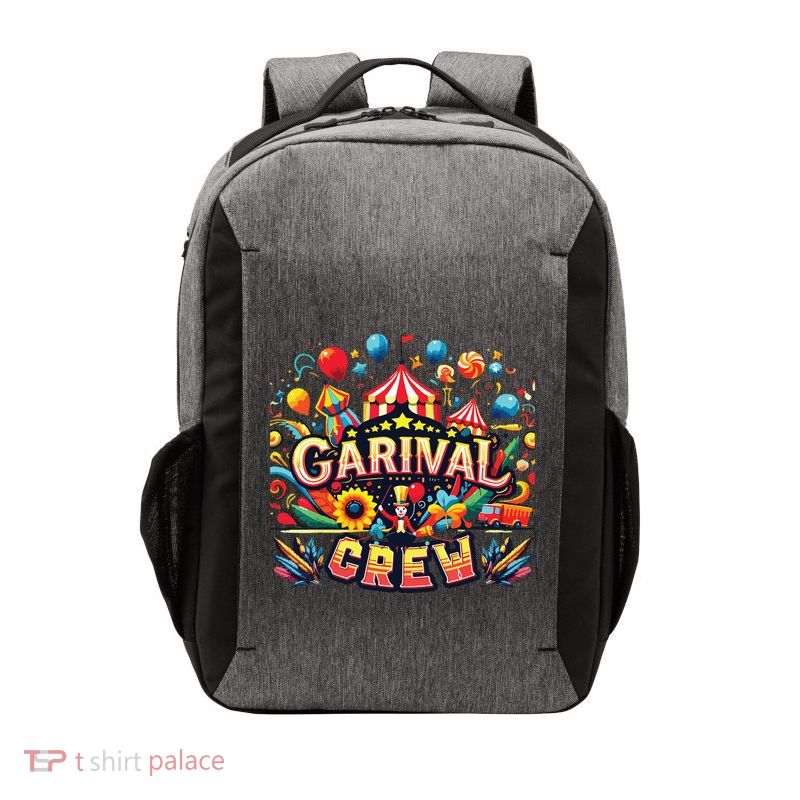 Funny Carnival Crew Circus Party Staff Costume Vector Backpack