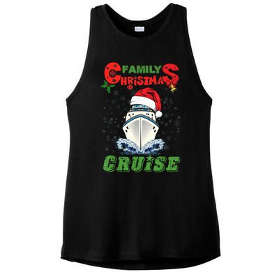 Family Christmas Cruise , Wo, Girls and Boy Sailing Ladies PosiCharge Tri-Blend Wicking Tank