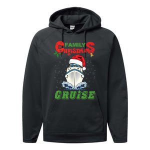 Family Christmas Cruise , Wo, Girls and Boy Sailing Performance Fleece Hoodie