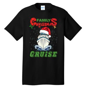 Family Christmas Cruise , Wo, Girls and Boy Sailing Tall T-Shirt