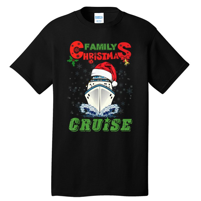 Family Christmas Cruise , Wo, Girls and Boy Sailing Tall T-Shirt