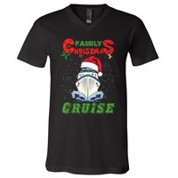 Family Christmas Cruise , Wo, Girls and Boy Sailing V-Neck T-Shirt