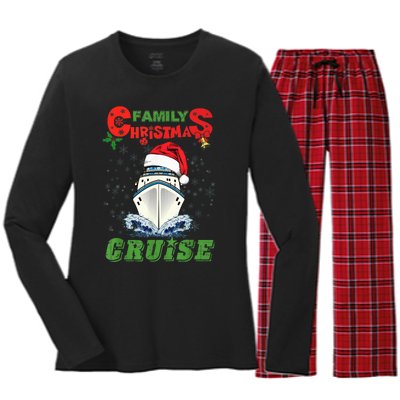 Family Christmas Cruise , Wo, Girls and Boy Sailing Women's Long Sleeve Flannel Pajama Set 