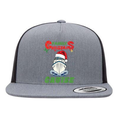 Family Christmas Cruise , Wo, Girls and Boy Sailing Flat Bill Trucker Hat