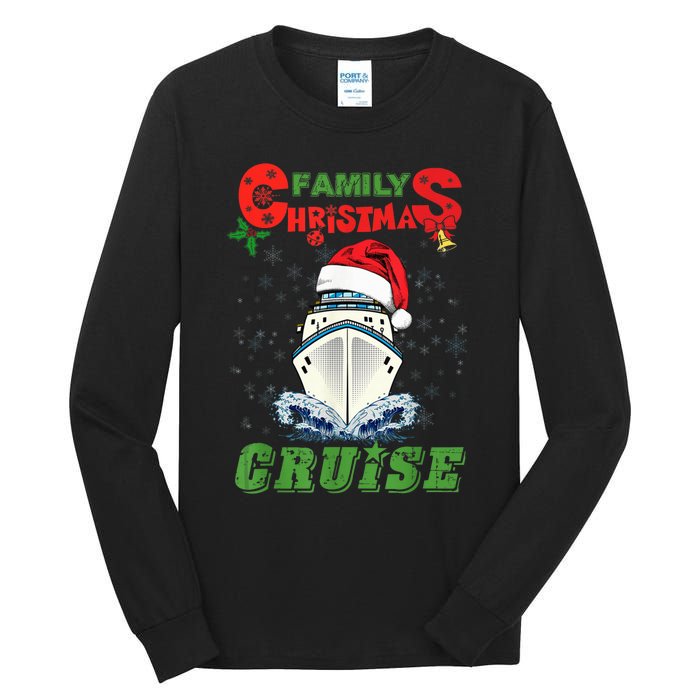 Family Christmas Cruise , Wo, Girls and Boy Sailing Tall Long Sleeve T-Shirt