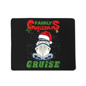 Family Christmas Cruise , Wo, Girls and Boy Sailing Mousepad