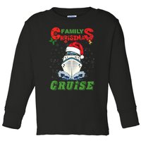 Family Christmas Cruise , Wo, Girls and Boy Sailing Toddler Long Sleeve Shirt