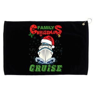 Family Christmas Cruise , Wo, Girls and Boy Sailing Grommeted Golf Towel