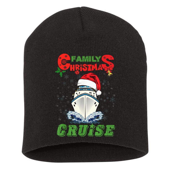 Family Christmas Cruise , Wo, Girls and Boy Sailing Short Acrylic Beanie